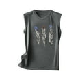 thumbnail image 3 of Tank Tops for Women, Womens Summer Cami O Neck Graphic Print Tunic Tees Trendy Casual Loose Tops Sleeveless Blouses, 3 of 5