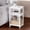 White, variant on LEDREM Small End Table with 3-Tier Open Storage, Industrial Tall Nightstand for Living Room, Bedroom, Office, Rustic Brown and Classic Black