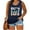 Blue-1, variant on Jmters Women's Plus Size Summer Pineapple Sunglasses Tees Sleeveless Vacation T Shirt Tank Tops Hawaiian Graphic Printed