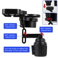thumbnail image 4 of Cup Holder Expander for Car Adjustable Cup Holder with Attachable Tray 360° Rotatable Car Mount Cup Table Organizer w/Phone Holder for Small Water Bottles Coffee Drink Snack Fries, 4 of 7