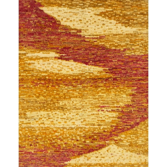 Ahgly Company Indoor Rectangle Abstract Orange Red Abstract Area Rugs, 2' x 3'