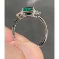 thumbnail image 3 of 926 Sterling Silver Green Lab Emerald Ring Engagement Ring Gift For Love, 3 of 5