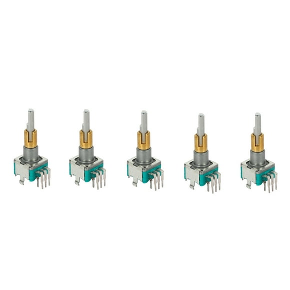 5PCS EC11EBB24C03 Dual Axis Encoder with Switch 30 Positioning Number 15 Pulse Point Handle 25mm
