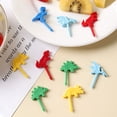 thumbnail image 2 of 10Pcs Fruit Fork Dinosaur Shape Cake Fruit Toothpick Reusable Children Food Picks for Bento Lunch Decoration, 2 of 7