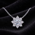 thumbnail image 3 of 2Ct Round Cut Lab Created Diamond Cluster Necklace Pendant 14K White Gold Plated, 3 of 5