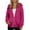 Hot Pink, variant on Women's Fashionable Oversized Hooded Casual Sweatshirt with Zip-Up Solid Colour Jacket, Plush Lining, Warm and Comfortable, Perfect for Everyday Use and Layering,Fluorescent Green M