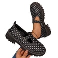 thumbnail image 2 of Willtoo Women Polka Dot T-Strap Mary Jane Platform Shoes, Adjustable Buckle Lug Sole Round Toe Chunky Loafers, Elegant Block Heel Non-Slip Slip-On Dress Shoes Casual Daily Work School Shoes, 2 of 5