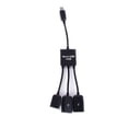 thumbnail image 4 of 3 Port Micro USB OTC 3 in 1 Micro USB to USB OTG Hub Cable Cord Adapter Connector Charging and Data Sync Transfer for Android Tablet Smartphone Supports OTG Function, 4 of 8