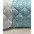 thumbnail image 3 of Queen Bee Down Alternative Comforter, Cartoon Style High Detail Motifs and Hives, Microfiber Quilt for All Season, 5 Sizes, White Blue White, by Ambesonne, 3 of 3