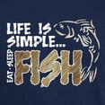 thumbnail image 3 of CafePress - Life Is Simple...FISH Dark T Shirt - Men's Classic Graphic Cotton T-Shirt, 3 of 4