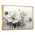 thumbnail image 2 of Designart "Neutral Floral Peace II" Flowers Floater Framed Wall Art Prints, 2 of 5