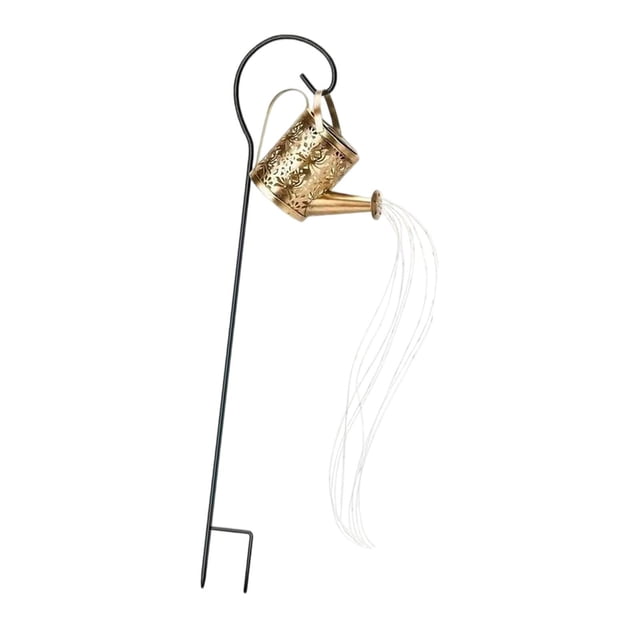 Luz de patio exterior,Regadera solar con luces para jardín y cascada,Luces solares de metal colgantes,decoración de farol,Luces solares impermeables para exteriores decorativas,Luces de hadas