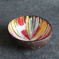 thumbnail image 2 of Lubelski Candy Bowls Compact Hand-Painted Coconut Shell Delicate Smooth Natural Bowls for Kids, 2 of 2