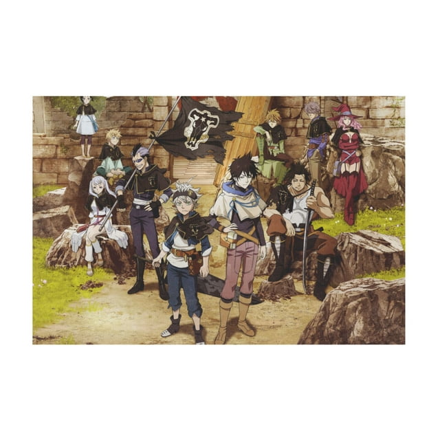 Qingyee Anime Canvas Poster Polyester Multi Size Decorative Poster,Black Clover Poster Anime Paint Decorative Poster