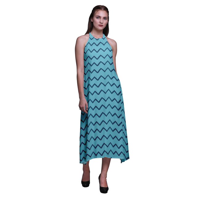 Bimba Robe de Soirée d'Été Dos Nu à Col Halter pour Femmes - Petite