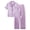 Lilac (Short Sleeve & Pants), variant on Topgal Little Girls Comfy Satin Sleepwear Pajamas 2pc Short Sleeve & Pant Kid Classic Purple Silky Lounge Set Size 10