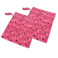 thumbnail image 2 of Bolsa Seca Y Húmeda para Pañales De Tela para Bebé, Bolsa De Almacenamiento De Pañales De Viaje Impermeable con 2 Bolsillos con Cremallera, Bolsa Húmeda para Trajes De Baño, Productos(28 * 40CM), 2 of 5