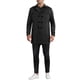 thumbnail image 2 of Abrigo Trench Chic Inspire para hombres, con solapa de muesca, doble botonadura, cortavientos, abrigo largo, talla XS, color negro, 2 of 5