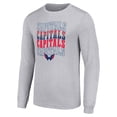 thumbnail image 2 of Men's Starter Heather Gray Washington Capitals Four Team Name Logo Long Sleeve Graphic T-Shirt, 2 of 3
