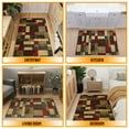 thumbnail image 4 of Ottomanson Boxes Area Rug 3'3" x 5' - Non Slip Low Pile Carpet, Multicolor, 4 of 11
