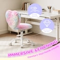 thumbnail image 5 of Lessmore Kids Swivel Desk Chair Fluffy Heart-Shaped - Adjustable, Colorful Chair for Girls Room, 5 of 11