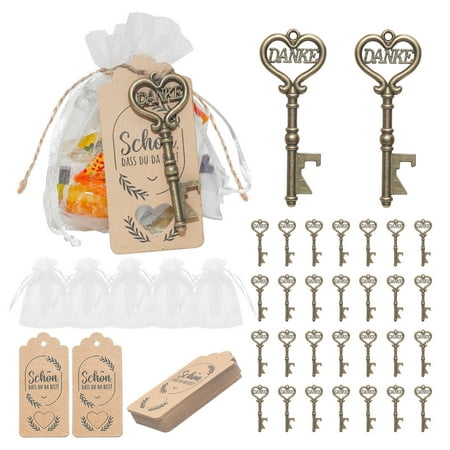

TINYSOME Wedding for Key Bottle Openers 50 Pack with Wishes Tag Hemp Ropes for Commercial Meeting Bridal Shower Wedding Thanks Gi