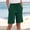 Green plus size bermuda shorts for women a1, variant on Cagogo Women Plus Size Bermuda Shorts Elastic Waist Loose Fit Casual Pants with Pockets Solid Regular Summer Party Beach Lounge Trousers, Wine 3XL