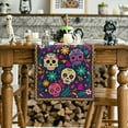 thumbnail image 4 of Smile Watercolor Marigolds Skull Day of The Dead Table Runner 13 x 72 Inch, 4 of 8
