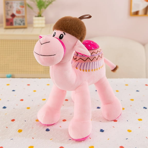 Desert Camels Flash toy Doll, Simulation Camels Plush Stuffed Animal, Realistic Soft Cloth Doll for Children's Holiday Gift, Multi-Purpose Pillow and Home Decor
