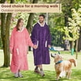 thumbnail image 2 of PMONPA Wearable Blanket Hoodie, Flannel Sherpa Fleece, Warm and Cozy Giant Sweatshirt for Adult, Woman and Man, One Size Fits All (Purple), 2 of 7