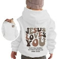 thumbnail image 4 of XEGLSBU Hoodies for Girls 12-14 Girls Hoodies & Sweatshirts For Toddler To Big Kids Hoodie Letter Long Sleeve Pocket Hoodie Jacket 3-White Size 1-2 Years, 4 of 4