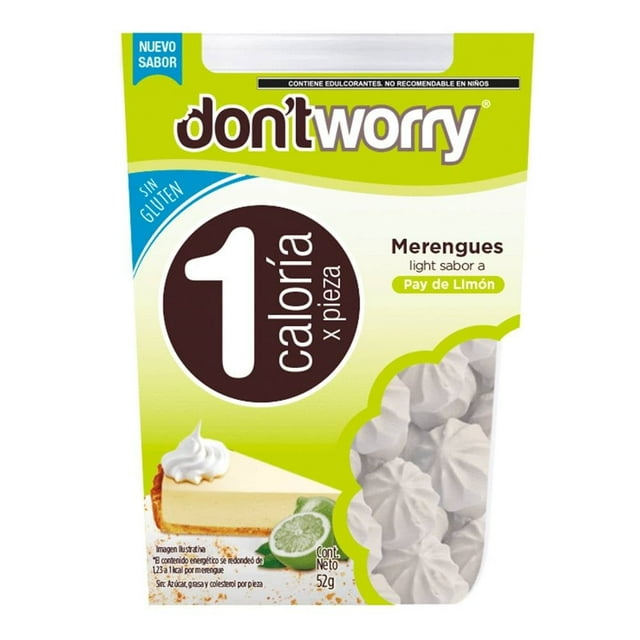 Merengues Don't Worry sabor pay de limón 52 g