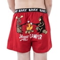 thumbnail image 3 of LazyOne Funny Animal Boxers, Novelty Boxer Shorts, Humorous Kids' Underwear, Gag Gifts for Boys, Moose, Bear, Nature, Outdoors (Happy Camper, Large), 3 of 7