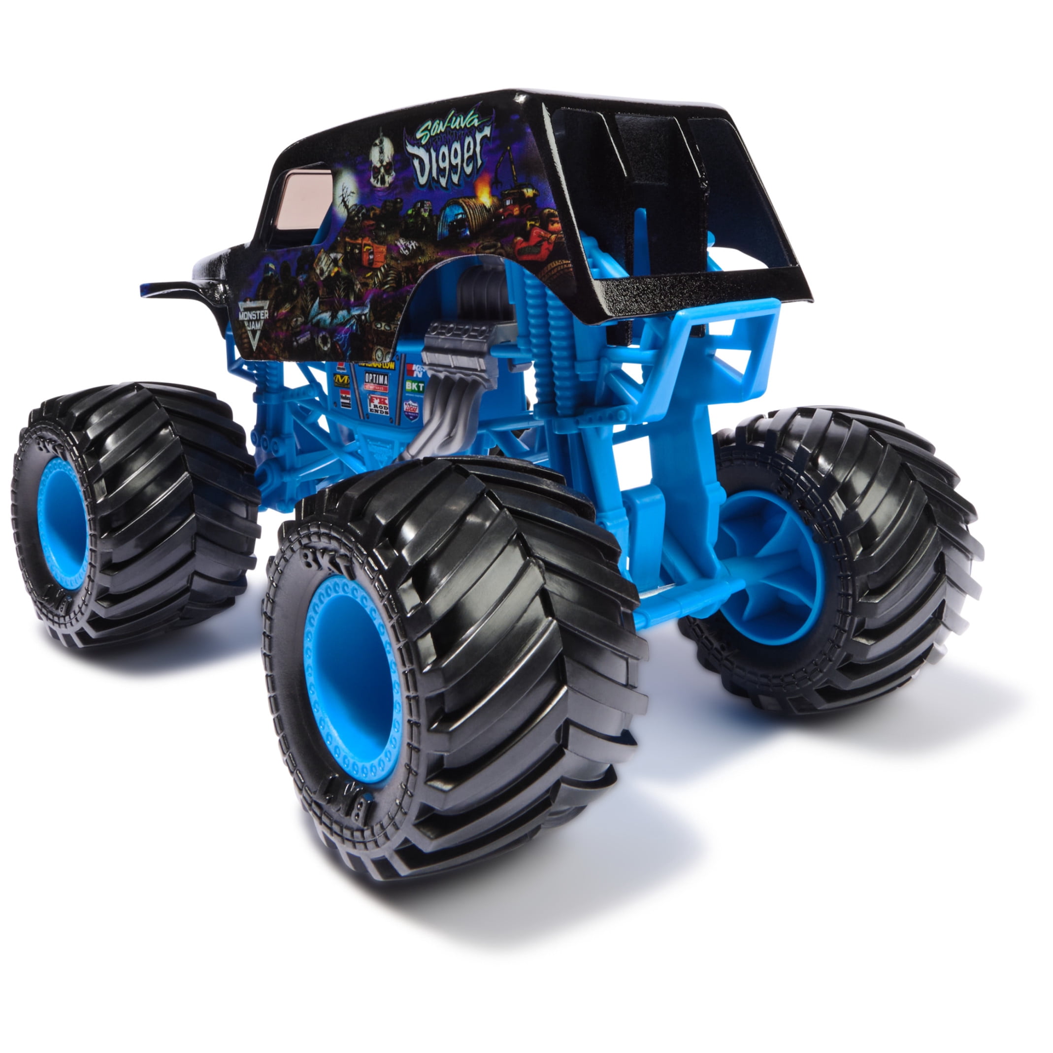 Monster Jam, Official Son-Uva Digger Monster Truck, Collector Die-Cast Vehicle, 1:24 Scale, Kids Toys for Boys and Girls Ages 3 and up