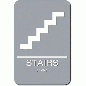 

Stairs Sign - Styrene-Gray / White(4 Units)