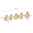 thumbnail image 3 of TROPOW Bathroom Vanity Light Fixtures Modern Crystal Vanity Light Fixtures Over Mirror，5 Light Modern Crystal Wall Lighting with Square Shade,Gold, 3 of 7