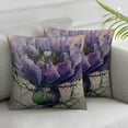 thumbnail image 3 of nygtbtfer Throw Pillow Case Purple Scottish Flower Medicinal Painting Nature Liver Ink Garden Decorative Square Covers for Home Sofa Couch Decor White, 3 of 7