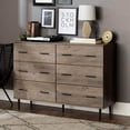 thumbnail image 1 of Buffet Moderne en Bois à 6 Tiroirs - Gris Lavé, 1 of 2