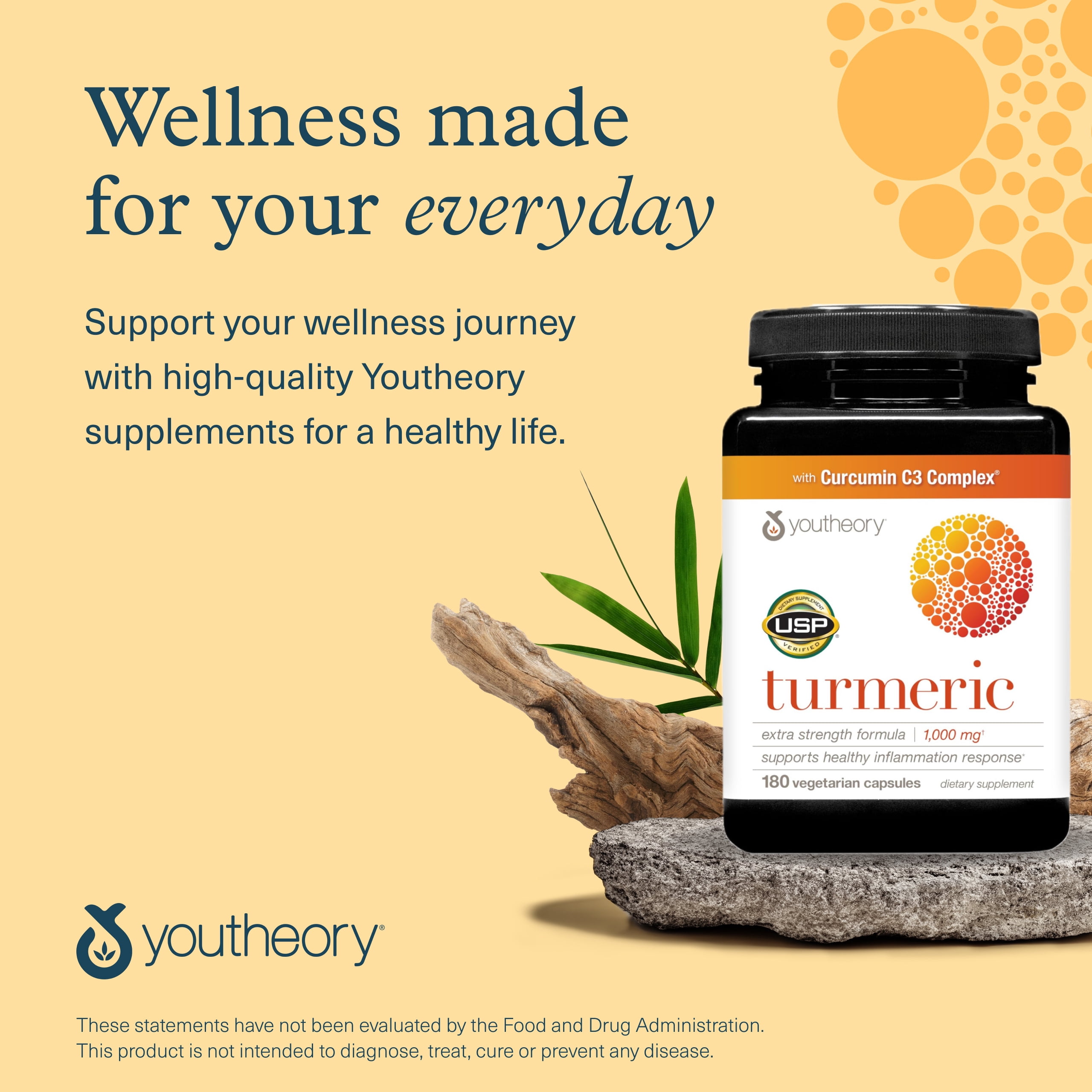 Youtheory Turmeric Extra Strength Formula 180 Capsules