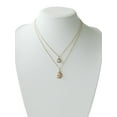 thumbnail image 3 of Time and Tru Women's Gold Tone Moon and Star Pendant Necklace Set, 2-Piece, 3 of 3