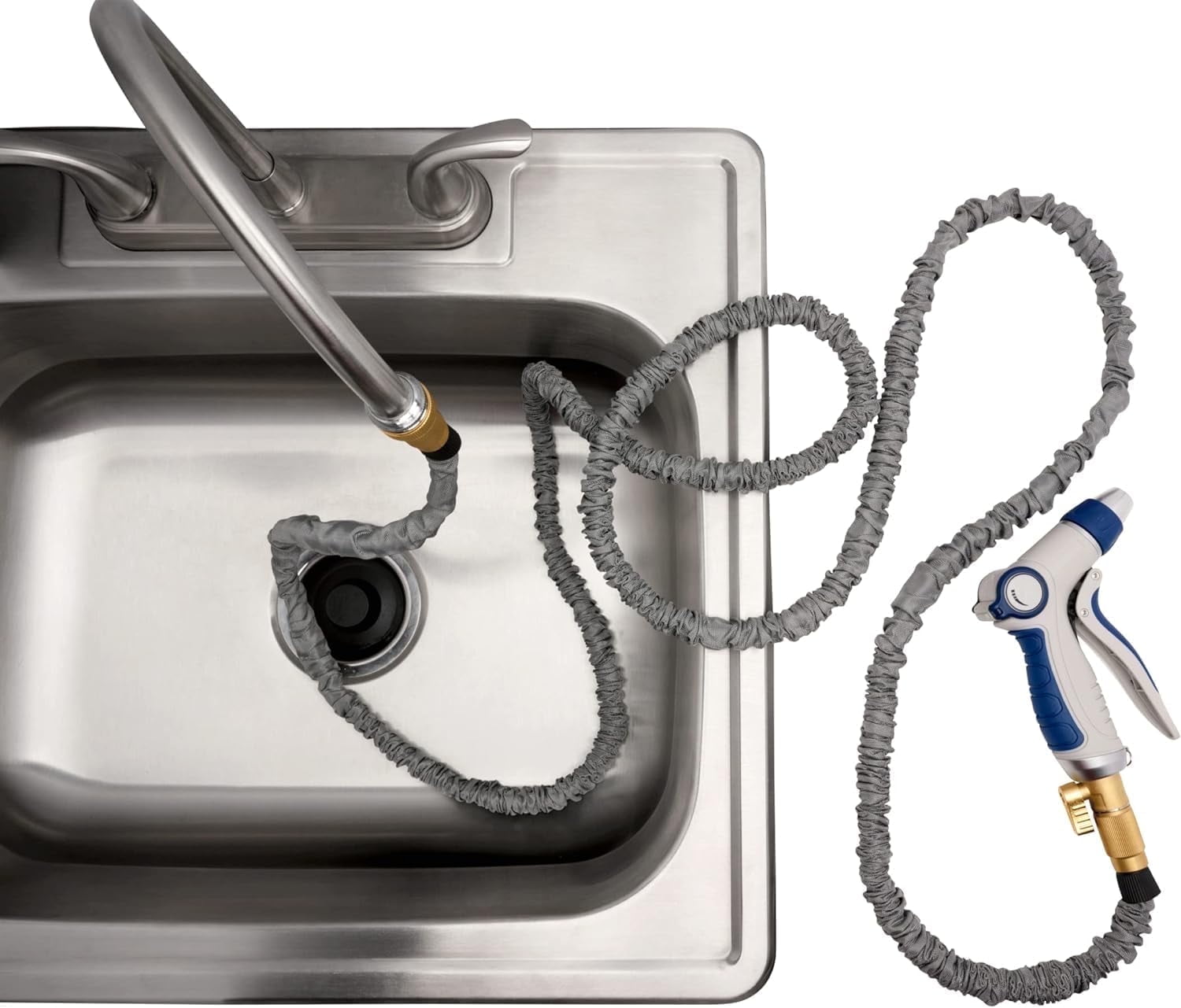The Watering Vine Indoor Hose That Connects to Kitchen or Bathroom Faucet (75 ft)