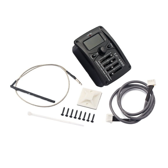 Ecualizador de 4 , Ecualizador, Piezas de Guitarra Acústica, Preamplificador, Kit de Sintonizador de Pastilla Piezoeléctrica