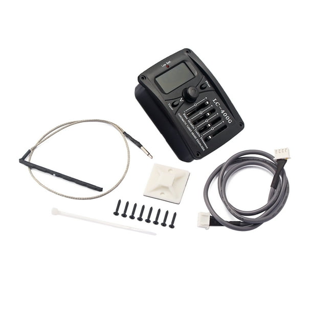 Ecualizador de 4 , Ecualizador, Piezas de Guitarra Acústica, Preamplificador, Kit de Sintonizador de Pastilla Piezoeléctrica