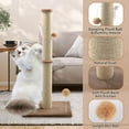 thumbnail image 5 of 36'' Tall Cat Scratching Post, Large Sisal Scratch Post for Indoor Cats, Sturdy Cat Scratcher Tower, Vertical Cat Scratch Pole, Modern Cat Furniture for Kittens & Adult Cats (Brown), 5 of 10