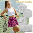 thumbnail image 6 of Uorisango Pink Zebra Print Golf Skorts for Woman Inner Shorts Women's Athletic Golf Skorts Skirts Relaxed for Workout Pickleball Running,Women's Mini Tennis Skirt, 6 of 7