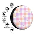 thumbnail image 5 of Easygdp Heart Buffalo Plaid Wheel Sun Guard, Spare Tire Cover,Universal Trailer Suv Truck Camper Travel,Easy To Install And Remove -16 Inch, 5 of 9