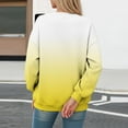 thumbnail image 3 of Womens Long Sleeve Shirts Crew Neck Gradient Hoodless Sweatshirt Fashion Cute Casual Loose Pullover Spring Fall Tops, 3 of 5