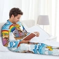 thumbnail image 6 of Sikiie Rainbow Animals on Noah's Ark Mens Pajama Set, Soft Warm Long Sleeve Sleepwear, Cozy Button-Down Pjs for Men-, 6 of 7