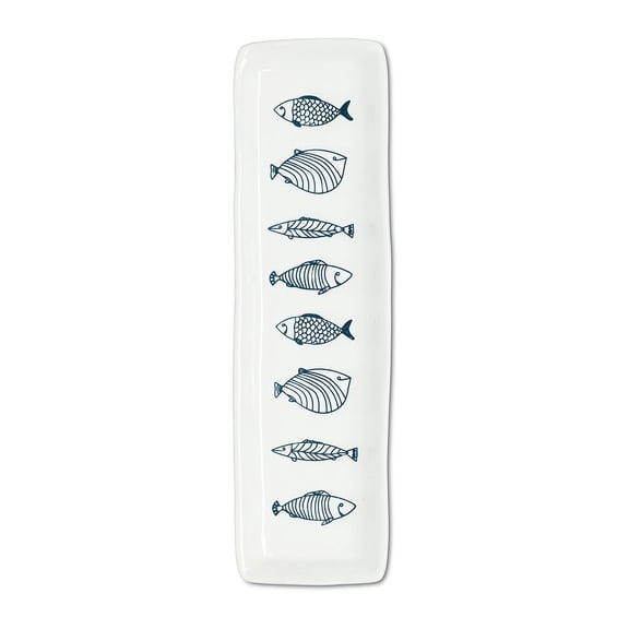 Set of 4 Long Slim Fish Plate