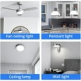 thumbnail image 4 of 3.93in Ceiling Fan Led Light Replacement, 18W 2000LM Easy Install Dimmable Led Retrofit Kit with Magnet Adsorption, Ceiling Fan Led Replacement for Bedroom Living Room Kitchen, 4 of 7